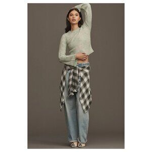 By Anthropologie Sheer Floral Sweater